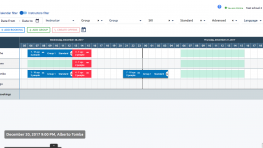 SSMS Ski School Management Software Calendar